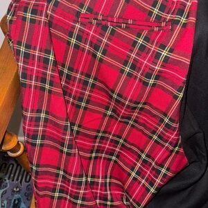 Hot Topic Plaid Black Leg Pants NWT